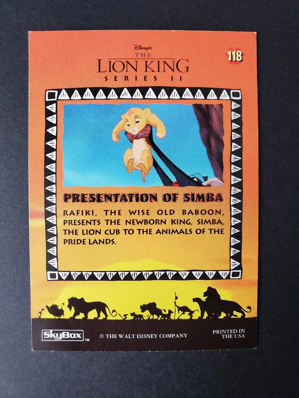 SkyBox/Disney | The Lion King: Series II | Presentation of Simba 118 | MP Card
